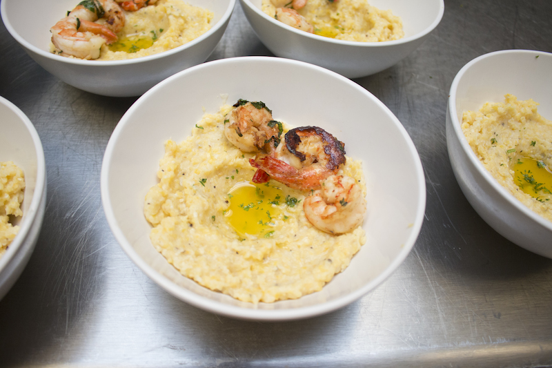 Shrimp and grits Bayou Teche Beer dinner Flying Saucer Sugar land