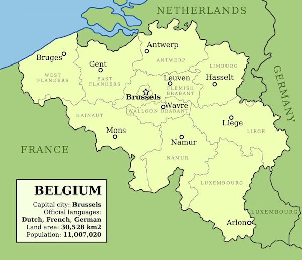 Saison Farmhouse Map of Belgium
