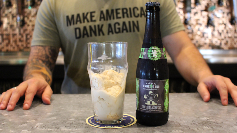 Best Beer float recipes Flying Saucer Quad and Caramel Ice Cream