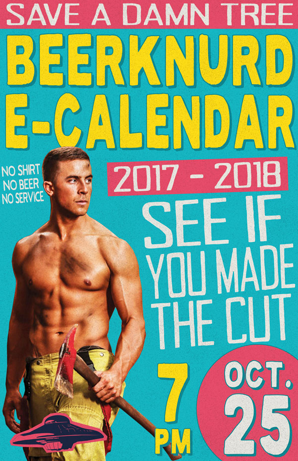 2017-2018 Flying Saucer Beerknurd Calendar Flyer